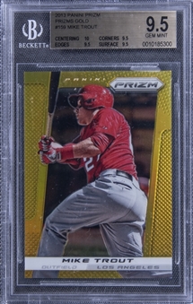 2013 Panini Prizms Gold #159 Mike Trout (#01/10) - BGS GEM MINT 9.5 